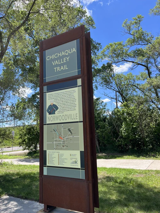 Chichaqua Valley Trail sign