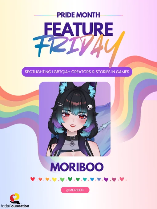 Pride month feature friday. Spotlighting LGBTQIA  creators & stories in games. Moriboo