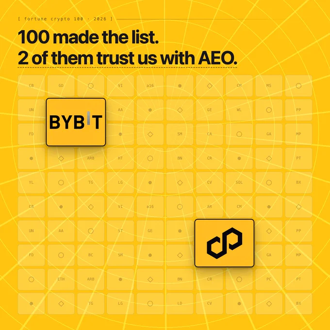 Fortune 100 list hilighting bybit and polygon