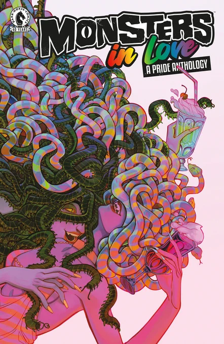 Base cover of the Monsters in Love: A Pride Anthology, illustrated by V. Gagnon