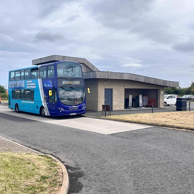 A bus at Whitby Park and Ride