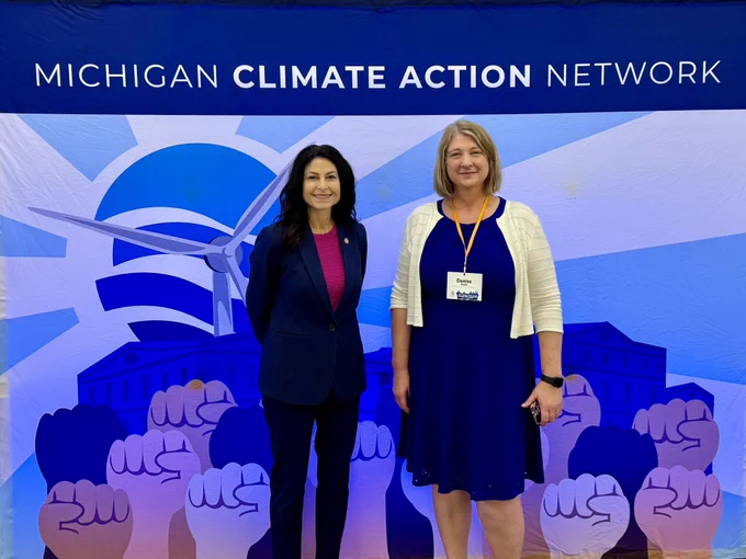 AG Nessel and Dr. Keele, MiCAN Executive Director, pose for photo