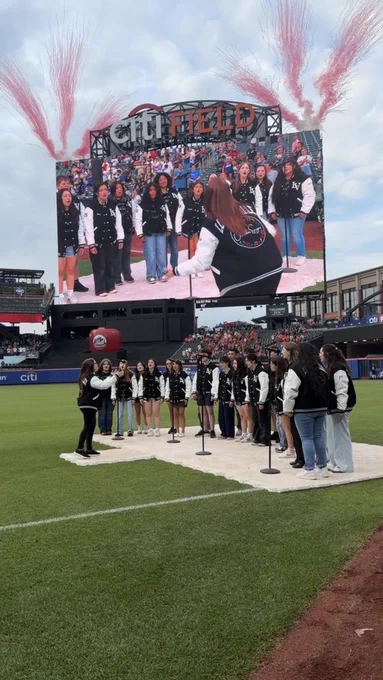 Locust Valley Chamber Singers Sing the National Anthem at Citi Field
