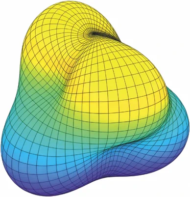 image resembles a multicolored net that contains 4 balls, the bottom is purple and progresses upwards through blue, green, and finishes with yellow on top