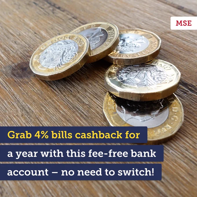 Grab 4% bills cashback for a year with this fee-free bank account \u2013 no need to switch!