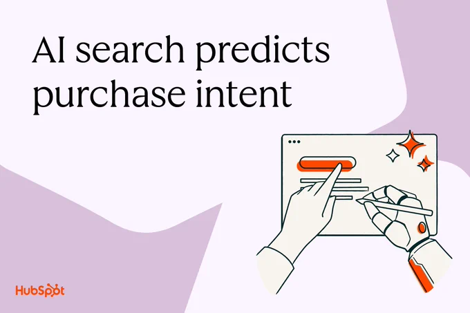HubSpot graphic about AEO data and AI search purchase intent