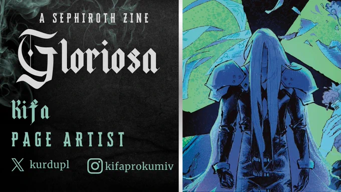 My preview of my comic contribution for Gloriosa Sephiroth Zine 
The preview features sephiroth looking gloomy and spaced out 