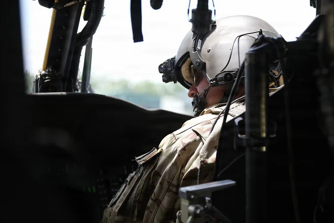 Chief Warrant Officer 2 Tyler Stokely, a UH-60 Blackhawk Pilot in Command assigned to Task Force Saber, 25th Combat Aviation Brigade, 25th Infantry Division, conducts pre-flight checks of his helicopter during Exercise Salaknib 2026 at Fort Magsaysay, Nueva Ecija, Philippines, June 7, 2026. Exercise Salaknib highlights the enduring U.S.-Philippine alliance, enhancing interoperability and readiness through combined-arms operations, multi-domain integration, and humanitarian assistance efforts to support regional stability. (U.S. Army photo by SSG Erik Warren)