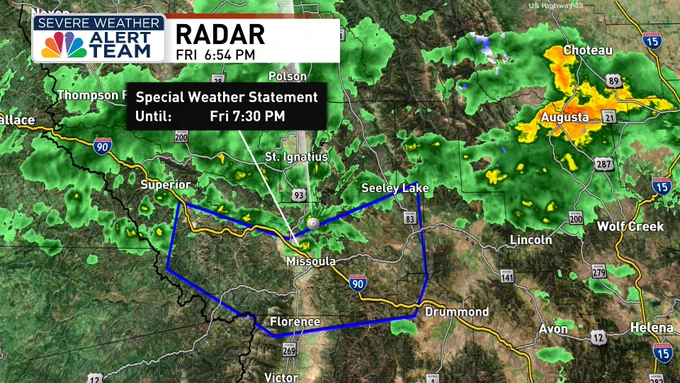 The cold front has arrived in the Missoula Valley. At the airport, a gust of 55 mph was recently recorded! These are the kinds of gusts that may follow with the front as it moves south into the northern Bitterroot Valley and further east down I-90.

Radar: www.nbcmontana.com/weather