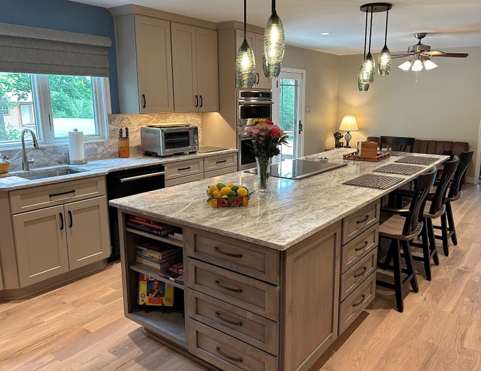 Ultimately, this remodel reflects a design-build approach that prioritizes both beauty and practicality. Every detail, from the cabinetry and countertops to the lighting and storage has been carefully considered to create a space that not only looks exceptional but functions seamlessly for years to come.