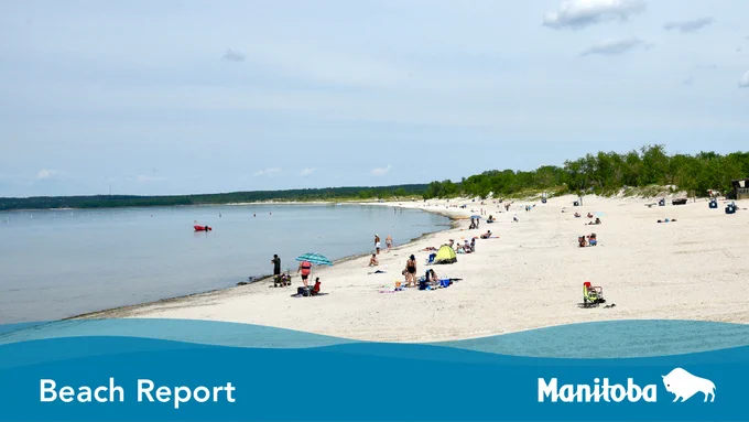 Image of a beach. Caption: Beach Report.
