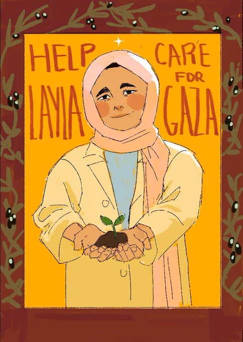 #artwork of a dental student in Gaza needs ur help to complete her education and training!