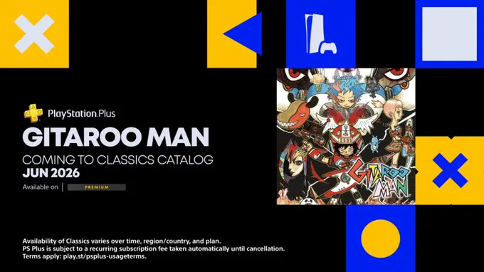 Screenshot from Playstation's State of Play broadcast on June 2, 2026, in which Gitaroo Man of PS2 origin was revealed for the Playstation Plus Classics Catalog in June 2026. 