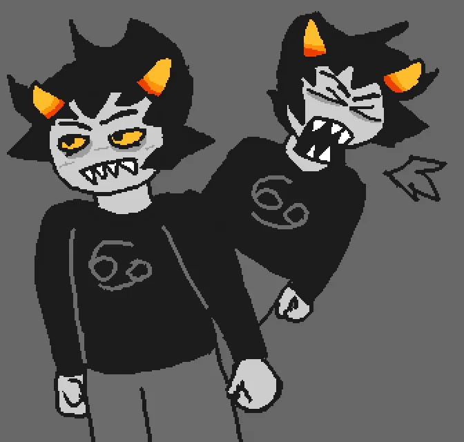 a pair of karkats for funny june 12th, his wriggling day! one is particularly uptight, while the other is yelling big time.