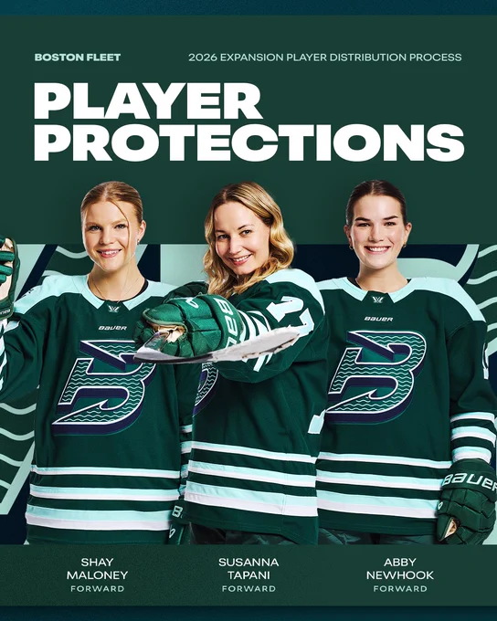 Fleet protect Shay Maloney, Susanna Tapani, and Abby Newhook.