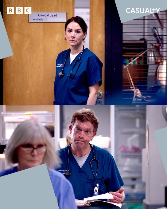 Stevie closes the door to Flynn's office, she looks ahead at Dylan who is shrugging. 