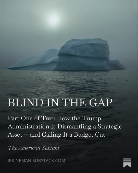 shrouded sun.

The Irminger Sea — the corridor between Greenland and Iceland that forms the heart of the GIUK Gap — is one of the most remote and hydrographically complex ocean regions on earth. What moves beneath its surface has determined the outcome of wars.

What we will no longer be able to monitor there  — and why — is the subject of this investigation.

Full sourcing and endnotes at:

J.R. Kineman | The American Sextant
https://open.substack.com/pub/jrkineman