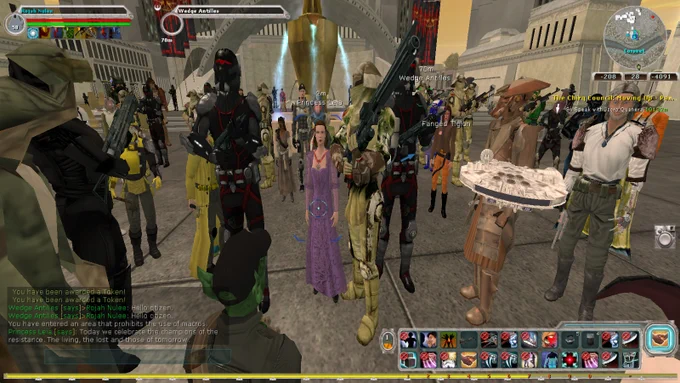 Princess Leia in a crowd