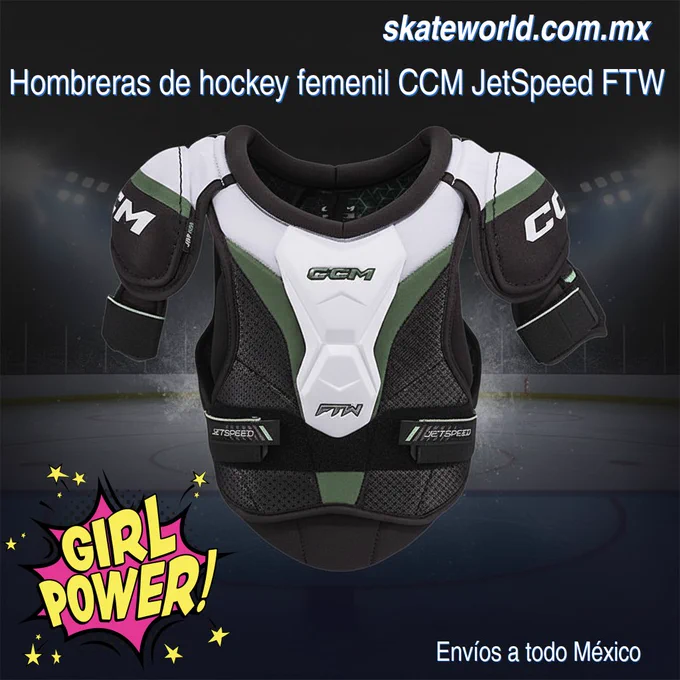 Hombreras de hockey femenil CCM JetSpeed FTW