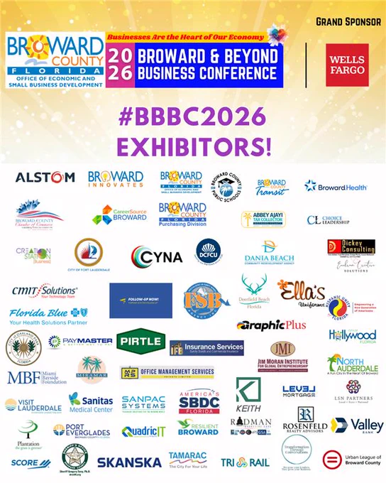 Broward & Beyond Business Conference Exhibitors with logos 