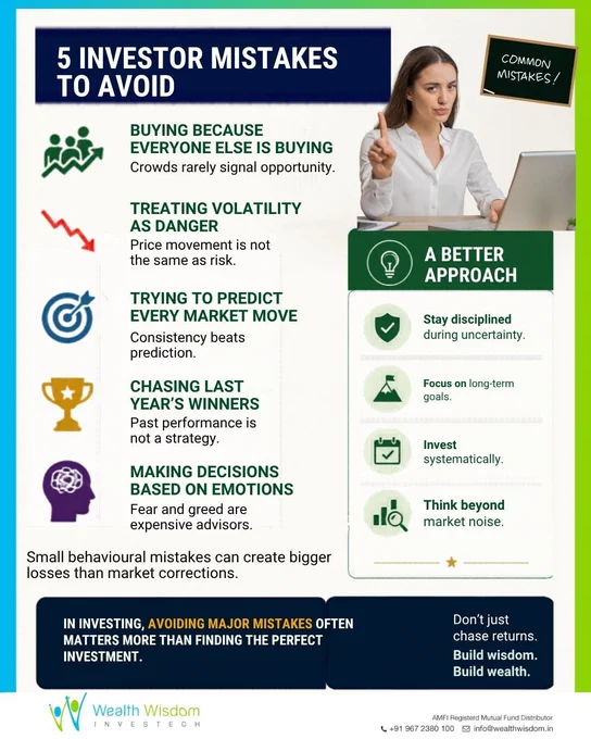 Financial success is often driven by behaviour rather than market movements.

A strong financial plan combines:
• Clear financial goals
• Appropriate asset allocation
• Consistent investing
• Long-term perspective
• Disciplined decision-making

Markets will fluctuate. A well-designed financial plan helps investors stay focused on what truly matters—achieving their life goals.

#FinancialPlanning #InvestmentStrategy #AssetAllocation #GoalPlanning #RetirementPlanning #InvestorEducation #PersonalFinance #LongTermInvesting #MutualFunds #FinancialGoals #WealthWisdom
