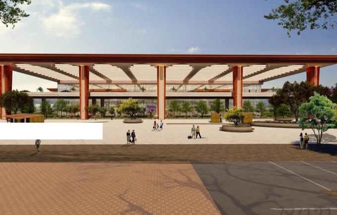 picture of Darbhanga Airport's new permanent terminal 