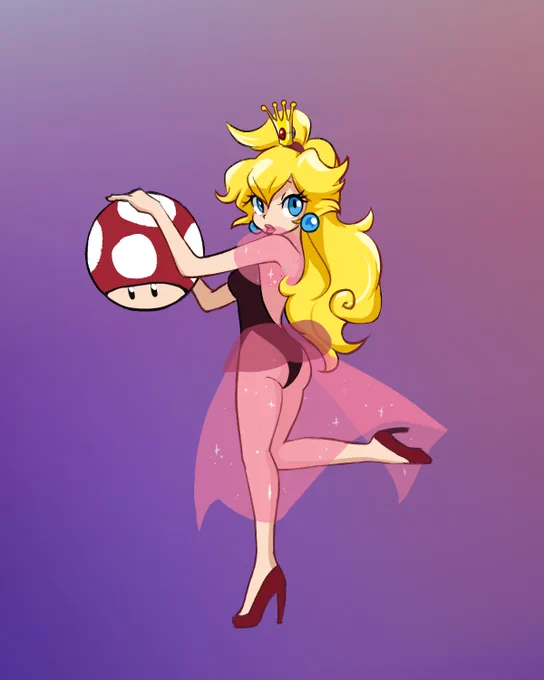 princess peach dressed as princess daphne