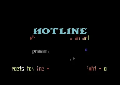 Screenshot of "Road Warrior" - Crack: Hotline - Published by CRL Group PLC on Commodore 64 (1988)