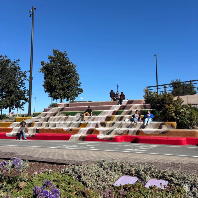Painted stairs in Mission Rock