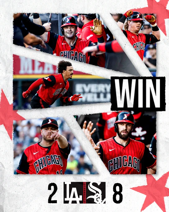 The White Sox defeat the Dodgers, 8-2.