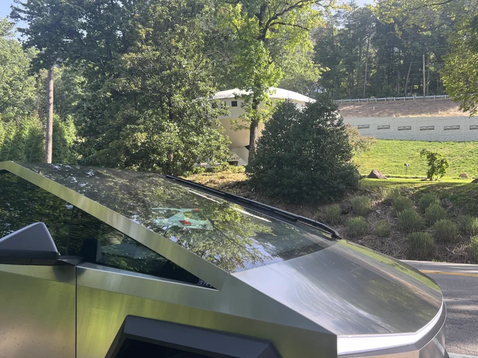 Our Cybertruck and the UFO house in Signal Mountain Tennessee