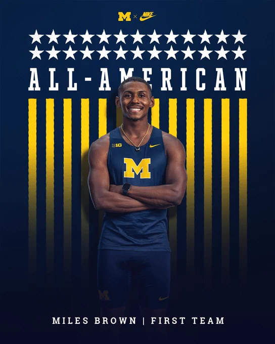 Miles Brown earns First Team All-America honors in the 800m at the NCAA Outdoor Championships