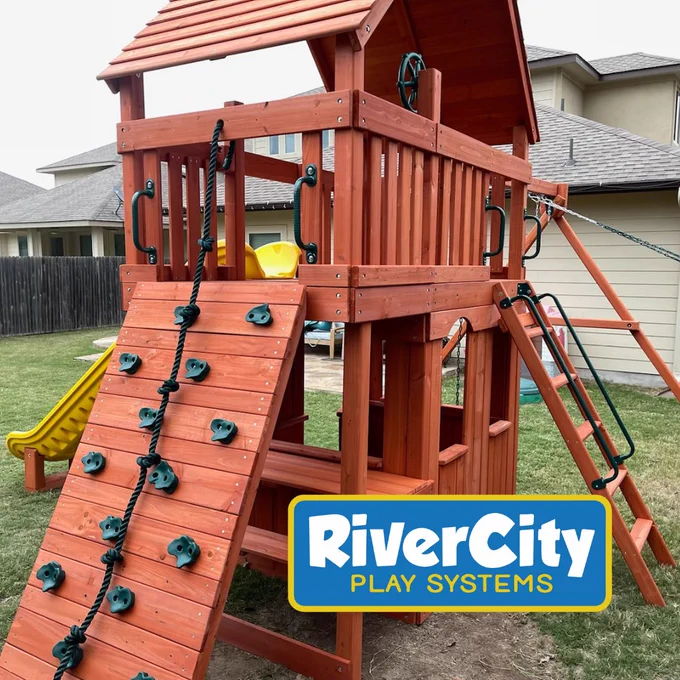 Fort Swing Set with Playhouse