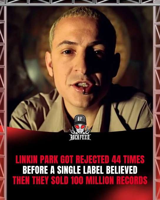 Linkin Park rejection-to-100-million story slide