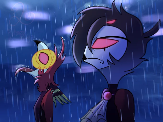 Vassago and Stolas as teenagers (from the s3 teaser)

Stolas is very serious, while Vassago is drinking the rain