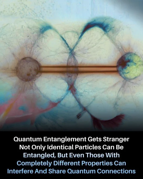 ⚛️ SCIENTISTS JUST BROKE A MAJOR QUANTUM RULE 

Quantum entanglement has always been one of the strangest mysteries in science. But now researchers have discovered something even more shocking… particles do not need to be identical to become connected.

Scientists found that completely different particles can still interfere with each other and share quantum links in ways nobody expected. What happens to one particle can instantly affect another, even across distance.

This discovery could change the future of quantum computers, secure communication, and our understanding of reality itself. The universe may be far stranger than we imagined. 

Source: Nature Physics. Quantum interference and entanglement between distinguishable particles.