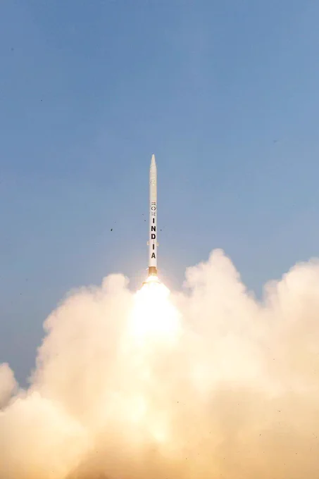 Three tests. Three hits. One historic milestone.
DRDO's consecutive flight tests today demonstrated:
→ Multi-layered defence against long-range ballistic missiles

→ Anti-ballistic capability up to ICBMs

→ Maiden test of Naval Anti-Ship Missile — Medium Range: success
Rajnath Singh: "India is now in the elite group of nations having Ballistic Missile Defence Capabilities."
The shield just got stronger. 🇮🇳🚀