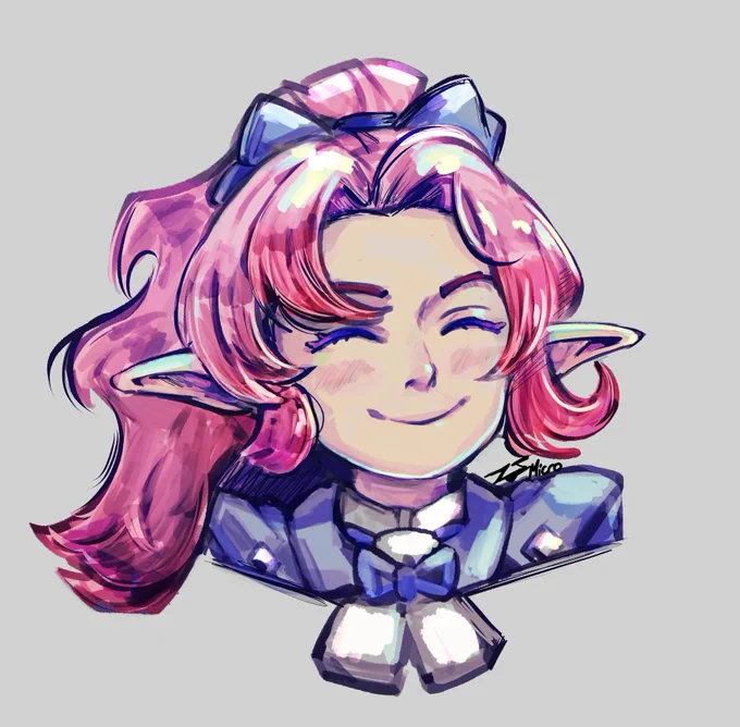 Eleanor from Xenoblade Sega Genesis doodle. Now with blast processing.