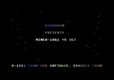 Screenshot of "Miner-1861" - Crack: Commo Bam (CMM) - Published by - on Commodore 64 (1985)