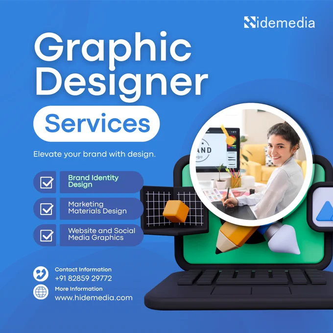 🚀 Professional Graphic Design Services for Growing Brands 🎨

Make your business stand out with creative, impactful, and professional designs that leave a lasting impression.

✅ Brand Identity Design
✅ Marketing Materials Design
✅ Website & Social Media Graphics
✅ Custom Creative Solutions

Whether you're launching a new brand or strengthening an existing one, high-quality design can help you attract more customers and build trust.

📞 Contact:  91 82859 29772
🌐 Website: www.hidemedia.com

Let's turn your ideas into powerful visual experiences!

#GraphicDesign #GraphicDesigner #Branding #LogoDesign #SocialMediaDesign #MarketingDesign #CreativeDesign #BusinessGrowth #BrandIdentity #DigitalMarketing #DesignServices #CreativeAgency #VisualBranding #LinkedInBusiness #Hidemedia