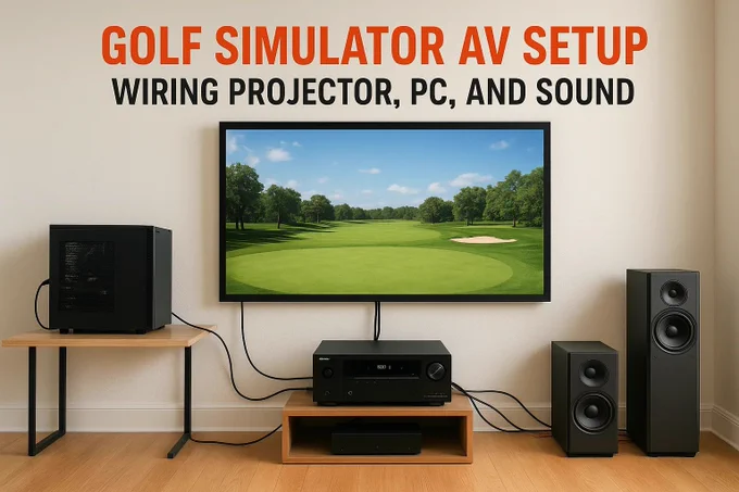 Golf Simulator AV Setup: Wiring Projector, PC, And Sound