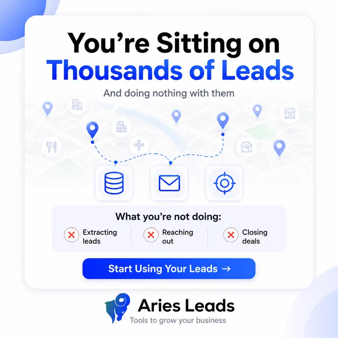Lead generation concept showing unused business leads and missed opportunities for outreach and client acquisition