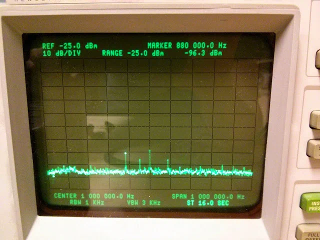 spectrum analyser - allows you to see the frequency components of electrical signals.