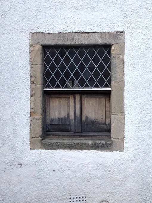 Window with shutters in Culross.