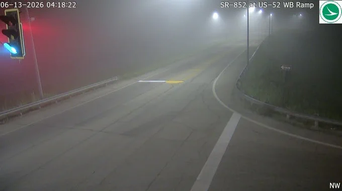 Picture of patchy dense fog.