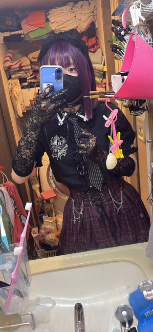 この度、ノエミーからクロスチェーンレースアップスカパンのピンクカラーをお迎え致しました꒰՞⸝⸝ᴗ ·̫ ⊂՞꒱♩♡

サブカル地雷用のボトムスだよ～꒰˘⸝⸝ Ⅰ ⩊ Ⅰ ⸝⸝ ˘꒱੭