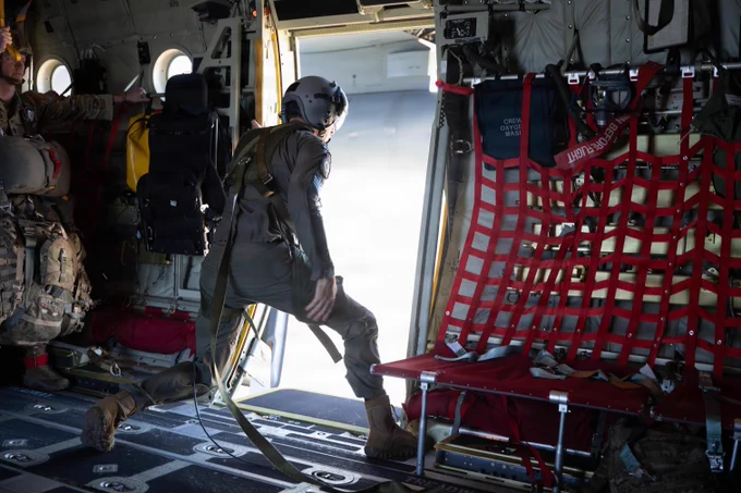 Paratroopers with 3-509th PIR, 11th ABN, conducted airborne operations from a Royal New Zealand Air Force C-130J during #REDFLAG-Alaska 26-2