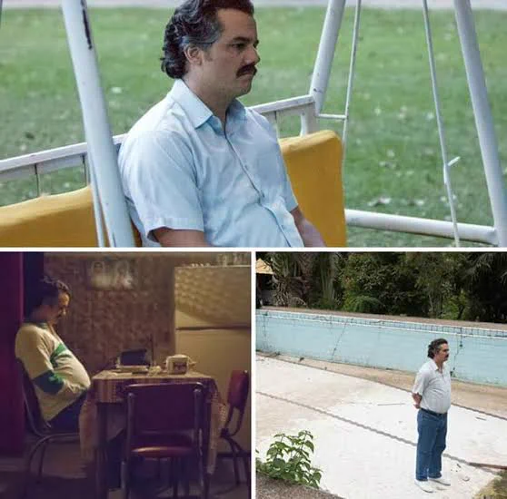 Sad Pablo Escobar meme, three panels.