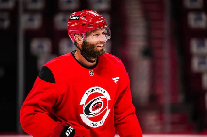 Jordan Staal on the ice during a recent skate.