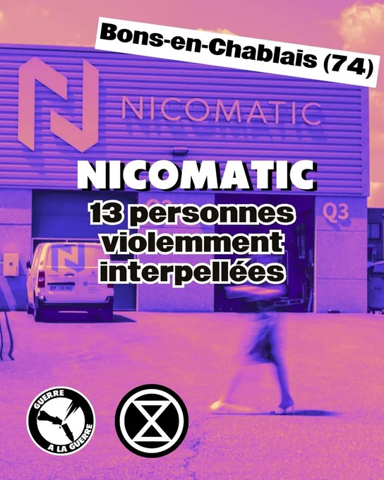 NICOMATIC 
13 personnes violemment interpellées à Bons-en-Chablais (74)